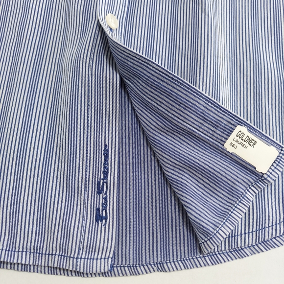 Ben Sherman Men's Shirt Size XL Blue White Stripe Long Sleeve Button Down Cotton - Picture 14 of 15